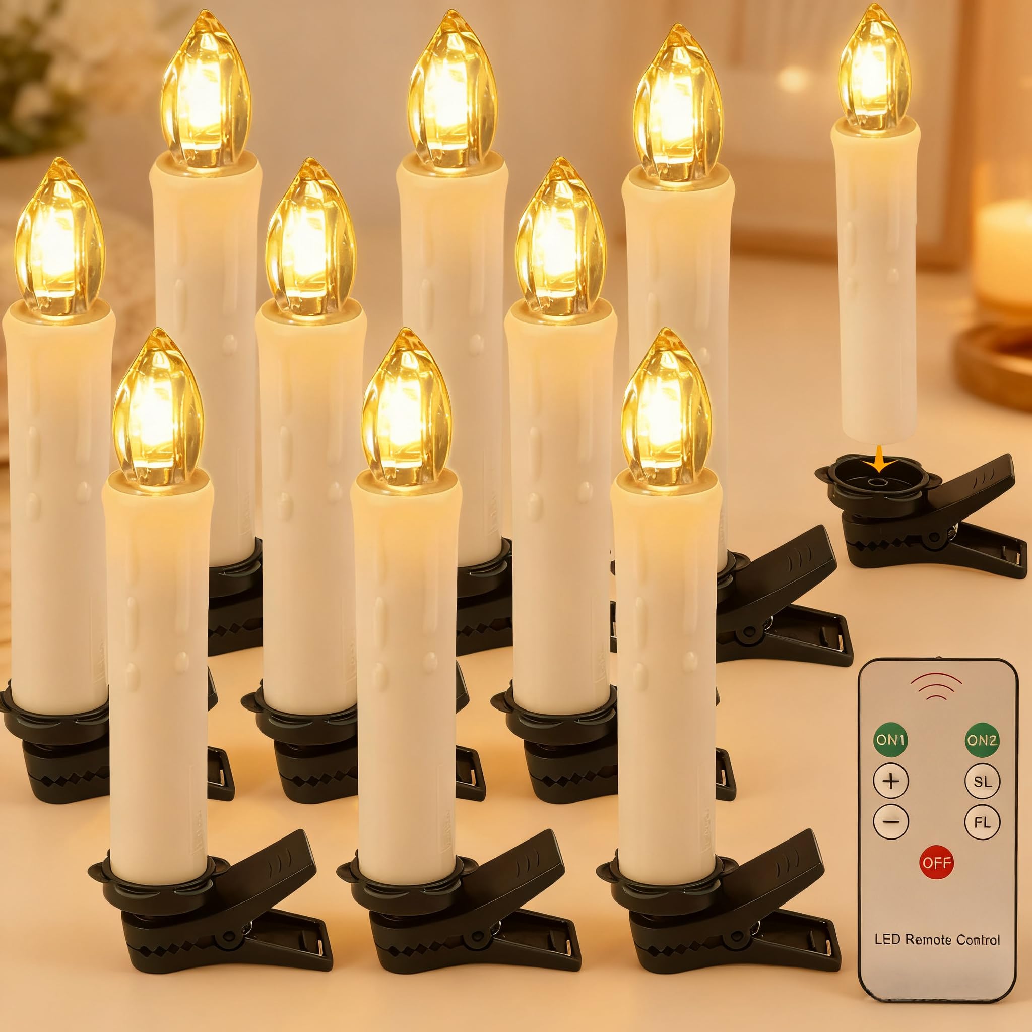 り*ん様 クリスマス　イルミネーション　ブローライト　NOEL キャンドル　アメ Amazon.co.jp : EuroFoneクリスマスツリーLEDキャンドル10個/30個